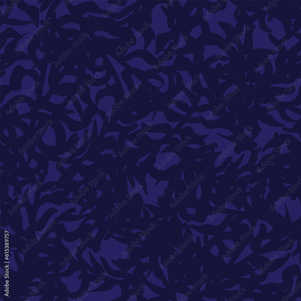 Blue Tropical Leaf Seamless Pattern Design Blue Tropical Leaf Seamless Pattern Design
