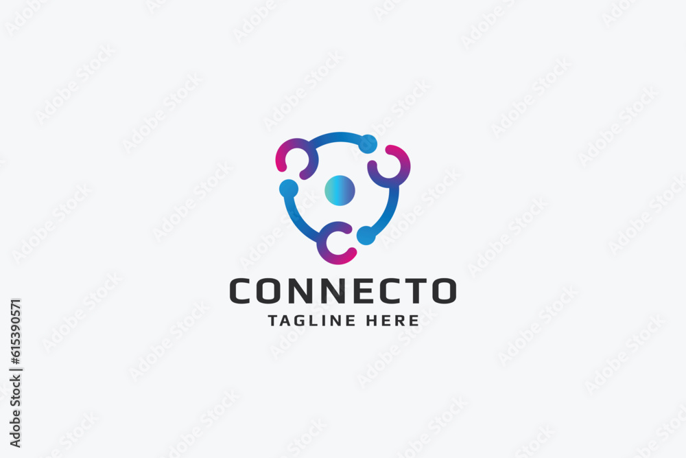 Connecto Letter C Pro Logo Template
