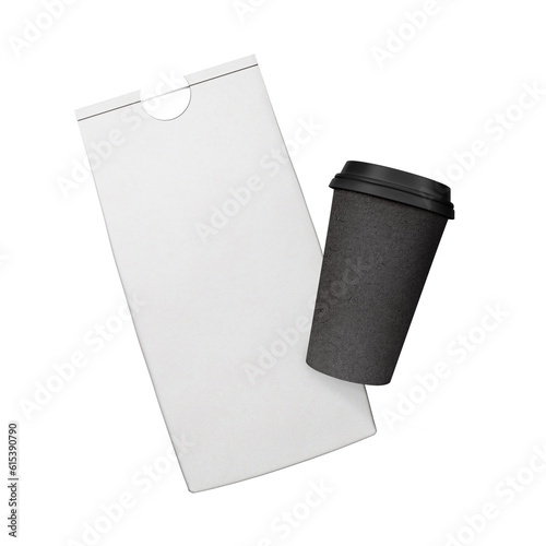 Bakery pouch and paper cup transparent