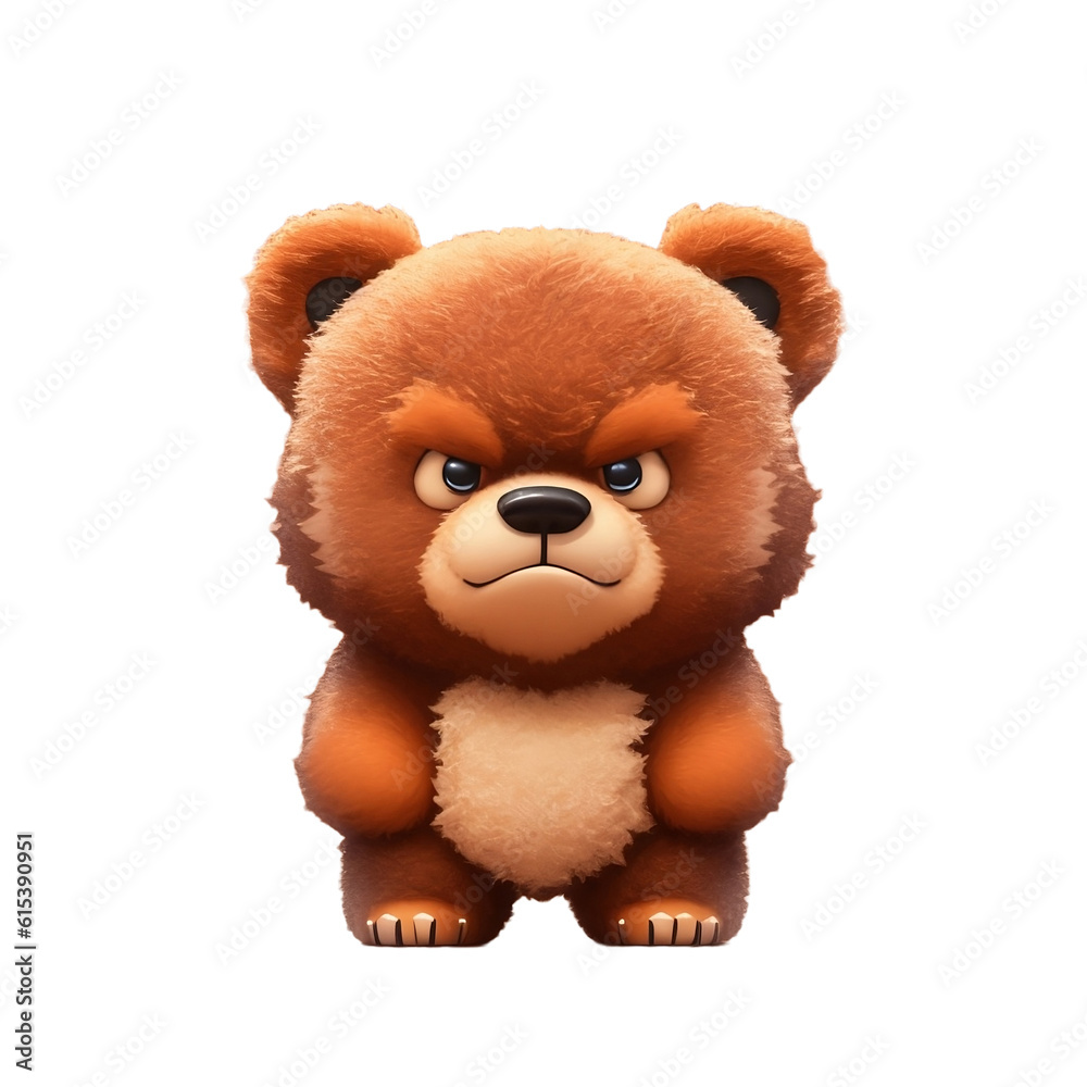 cute tiny hyperrealistic,angry bear Bernard, adorable and fluffy, logo design, cartoon, cinematic lighting effect, charming, 3D vector art,without background cute tiny hyperrealistic,angry bear Bernard, adorable and fluffy, logo design, cartoon, cinematic lighting effect, charming, 3D vector art,without background