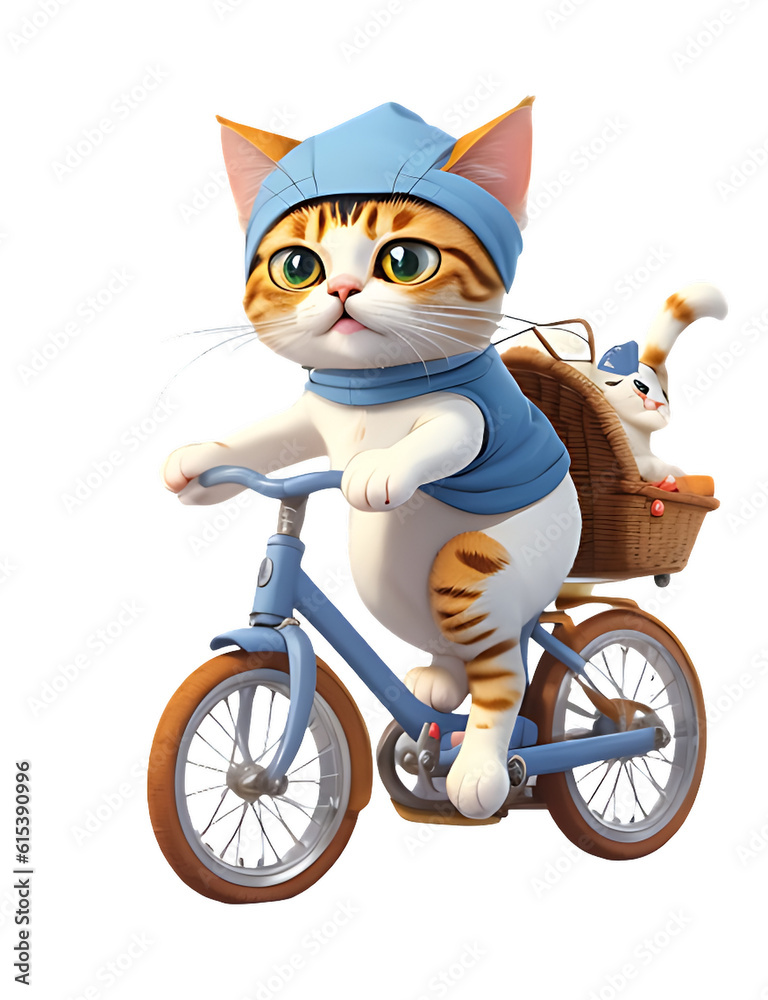 cat on a bike