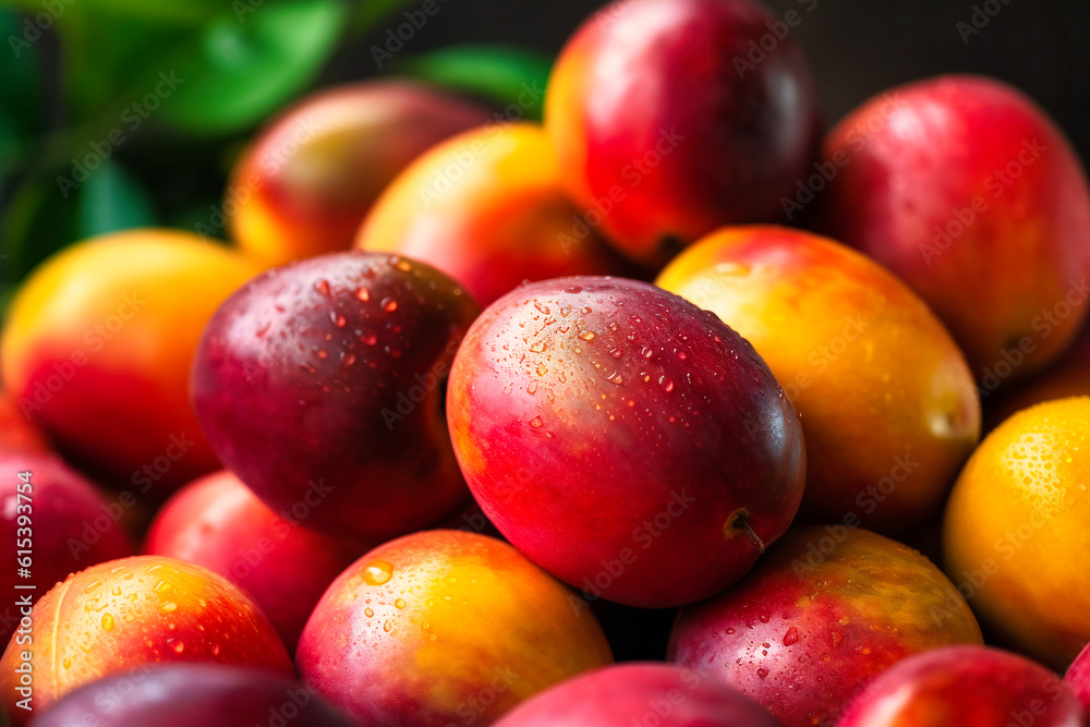 a closeup with some mangos