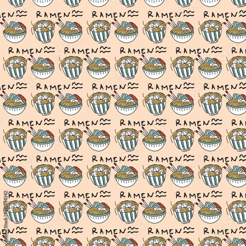 ramen pattern for wallpaper  wrapping paper  or texture