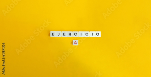 Ejercicio Word. Exercise in Spanish Language. Banner and Concept Image.