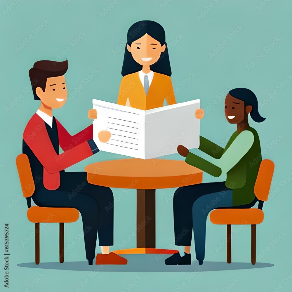 A group of diverse individuals sitting in a circle having a meeting. (AI-generated fictional illustration)
A group of diverse individuals sitting in a circle having a meeting. (AI-generated fictional illustration)