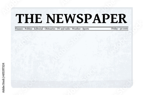 News template - blank newspaper vector