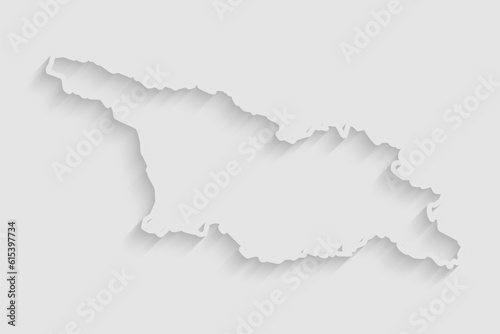 Vector map Georgia, abstract inner shadow