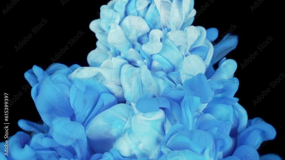 White and Blue abstract ink mixed in water White and Blue abstract ink mixed in water
