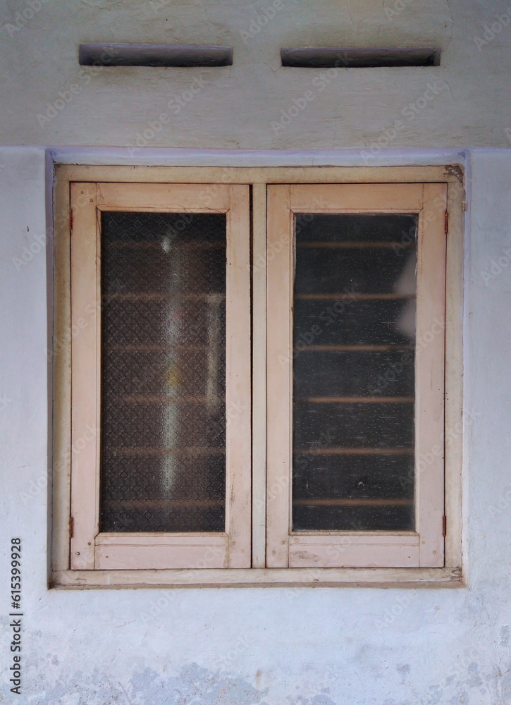 Front view of a classic window. 