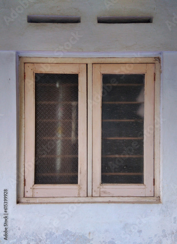 Front view of a classic window. 