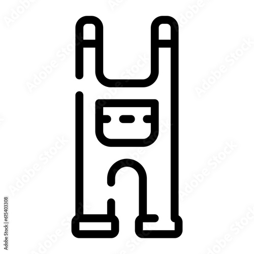 overalls line icon