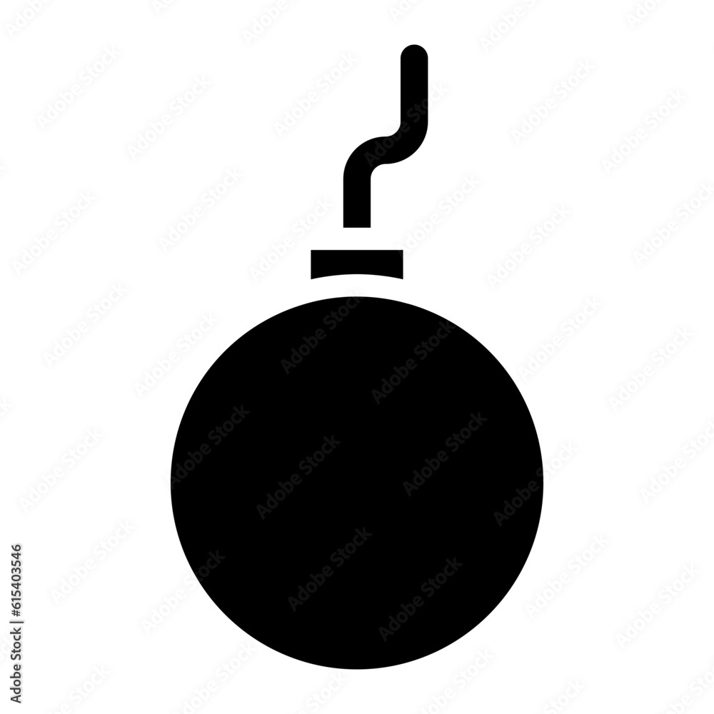 Fototapeta premium bomb glyph 