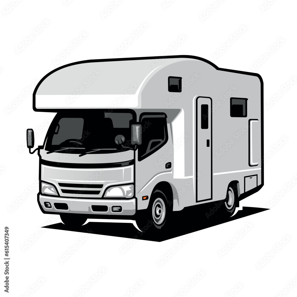 RV camping car illustration vector image