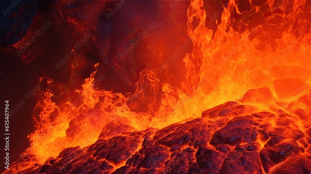 Inside view of a Volcano, Insane Highlights, Hot. Generative AI. Inside view of a Volcano, Insane Highlights, Hot. Generative AI.