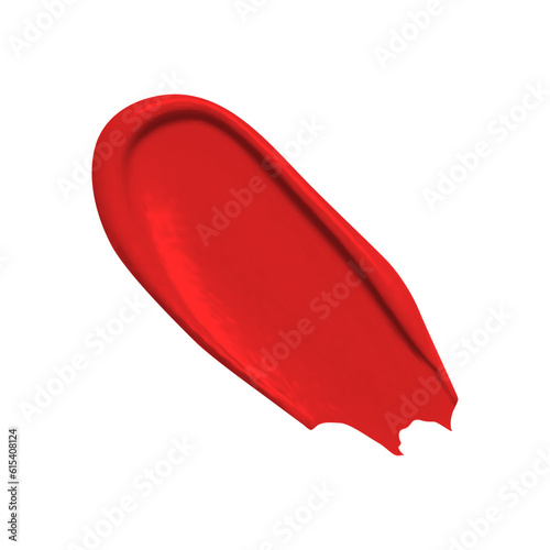 Lipstick swatches smear on white background