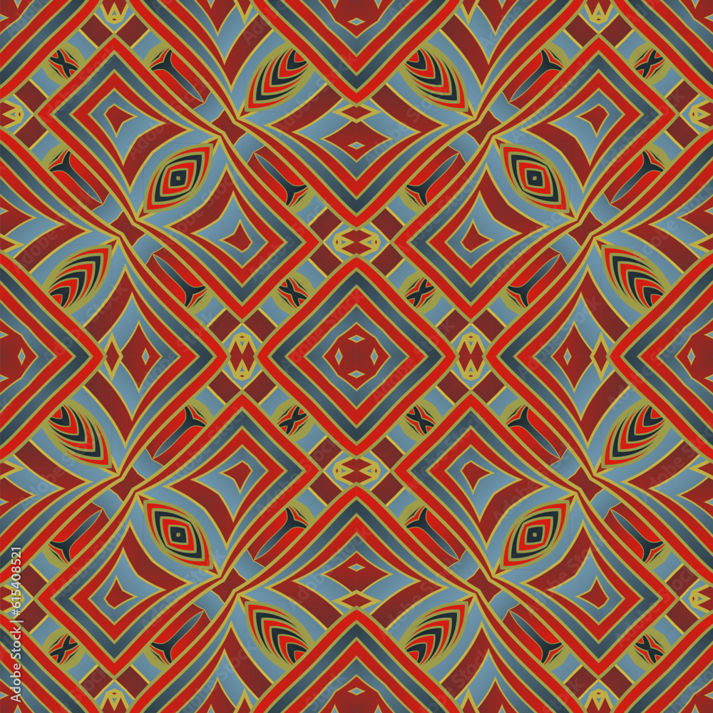 Seamless vector abstract pattern. symmetrical geometric background with repeating elements