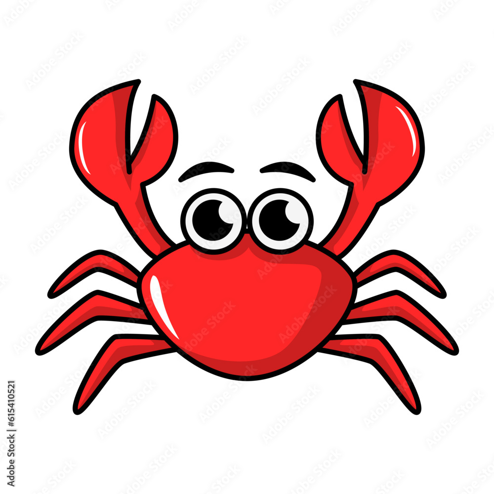 crab sea animal cartoon