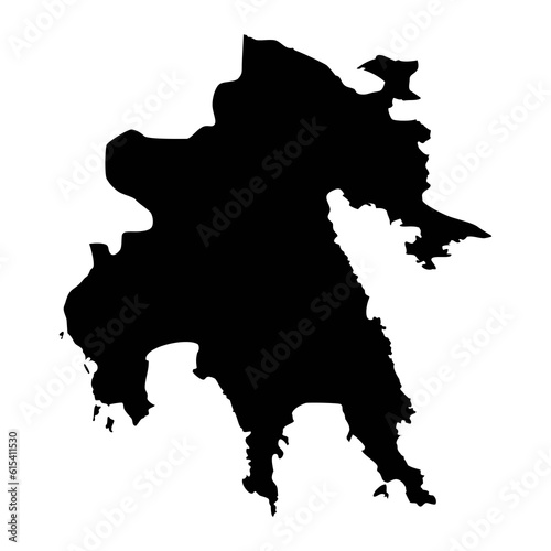 Peloponnese region map, administrative region of Greece. Vector illustration. photo