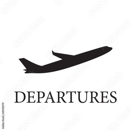 Departure icon symbol for information board airport, 
Salidas icon, Airport flight icon vector. photo