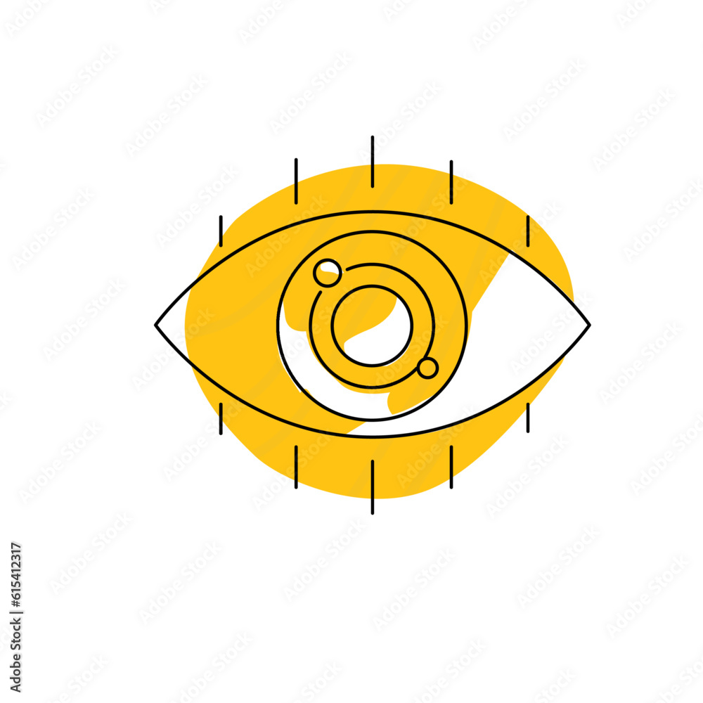Vetor de Vision icon, Eye symbol Eyeball symbol, Sight representation