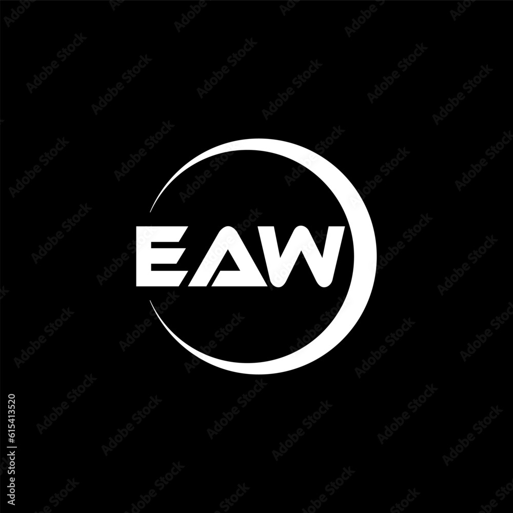 EAW letter logo design with black background in illustrator, cube logo, vector logo, modern alphabet font overlap style. calligraphy designs for logo, Poster, Invitation, etc. EAW letter logo design with black background in illustrator, cube logo, vector logo, modern alphabet font overlap style. calligraphy designs for logo, Poster, Invitation, etc.