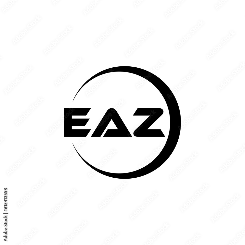 EAZ letter logo design with white background in illustrator, cube logo, vector logo, modern alphabet font overlap style. calligraphy designs for logo, Poster, Invitation, etc.