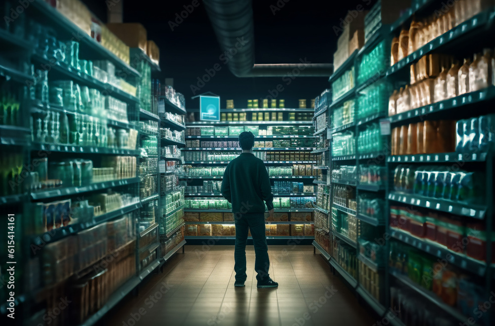 Boy in Grocery Store