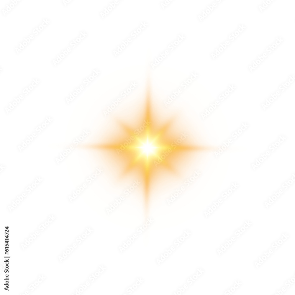 Golden star and sparks isolated on transparent background. Flares and sunbursts. Glowing light effects. PNG. Golden star and sparks isolated on transparent background. Flares and sunbursts. Glowing light effects. PNG.