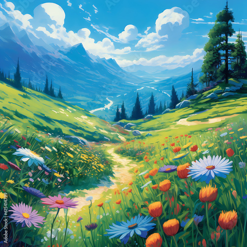 landscape in the mountains