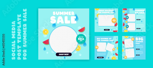 Summer Sale promotion banner for advertising marketing on social media, websites and online marketplaces