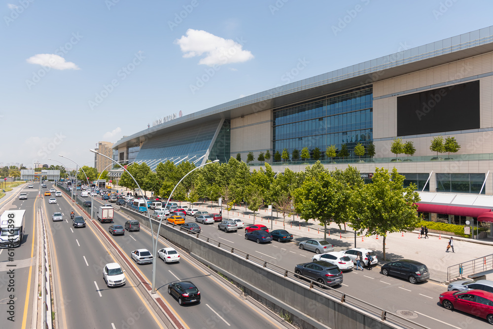 ANKARA, TURKEY JUNE 17 2023 Ankara YHT railway station, for fast