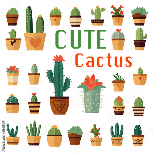 Cactus Dreams: Illustrated Picture of Super Cute Cacti © Baejita