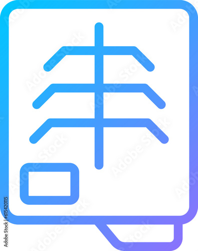 Radiography test pixel perfect gradient linear vector icon. Radiology checkup. Chest image. Fluoroscopy. Thin line color symbol. Modern style pictogram. Vector isolated outline drawing