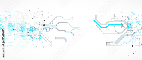 Abstract background on technological and scientific topics. CPU concept.