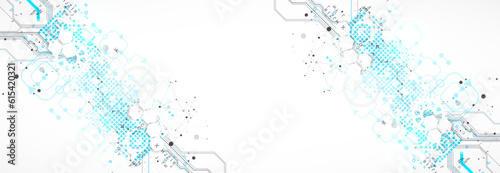 Abstract background on technological and scientific topics. CPU concept.