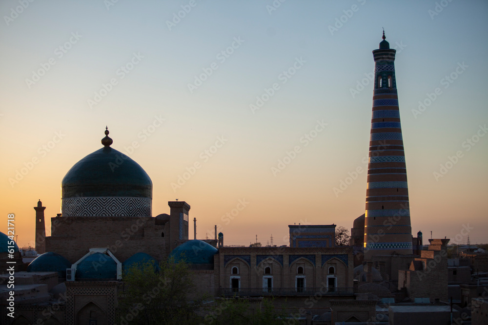 evening view of the blue castle