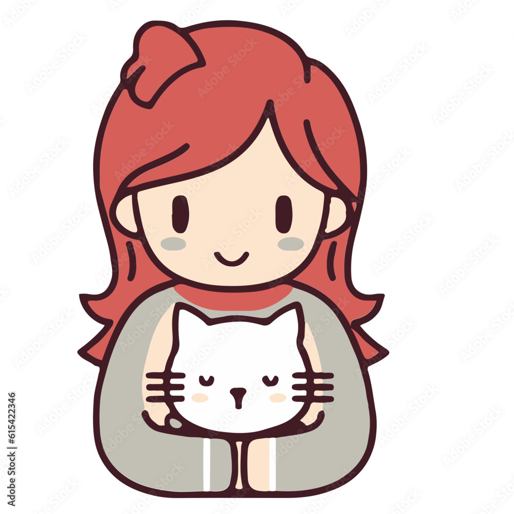 a cute cat that interacts with people, handdraw a cute cat that interacts with people, handdraw