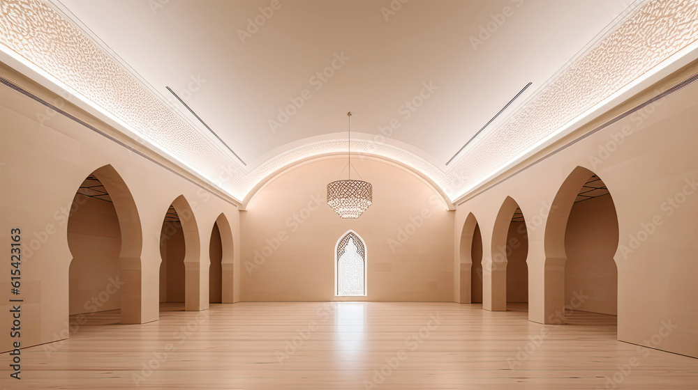 traditional arabic interior. Generative AI.