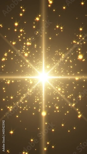 Abstract motion background Shimmering Glittering Particles. Seamless 4K loop vertical video.