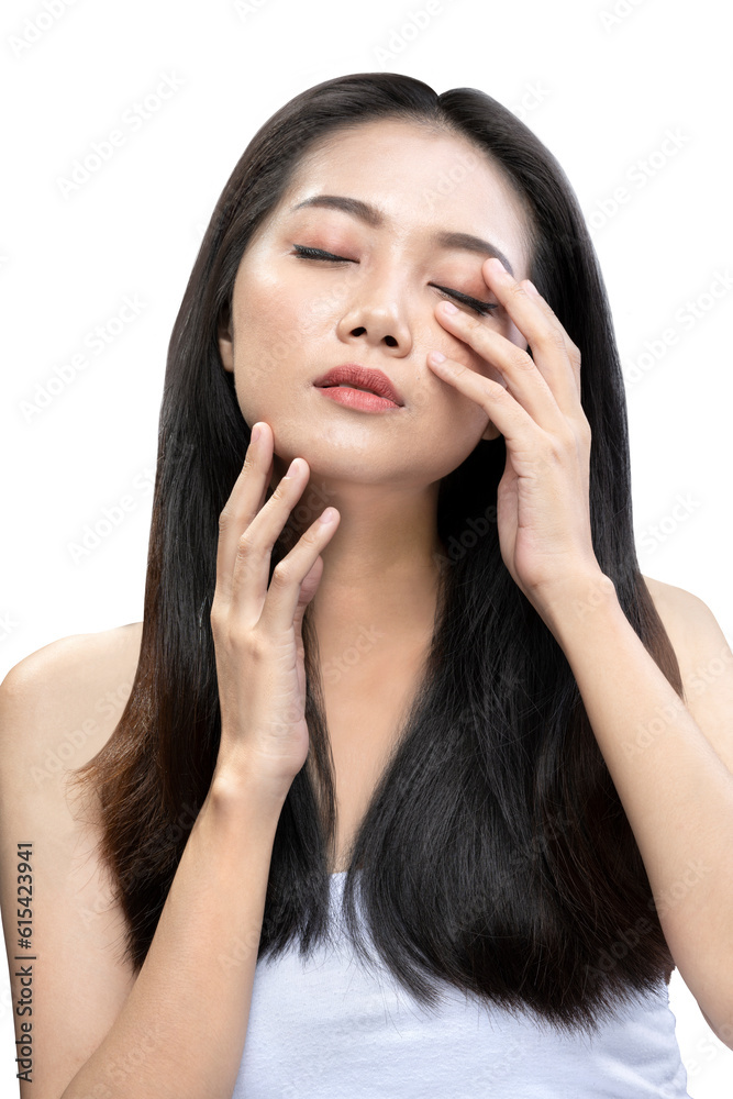 Portrait of an Asian beautiful woman with long hair Portrait of an Asian beautiful woman with long hair