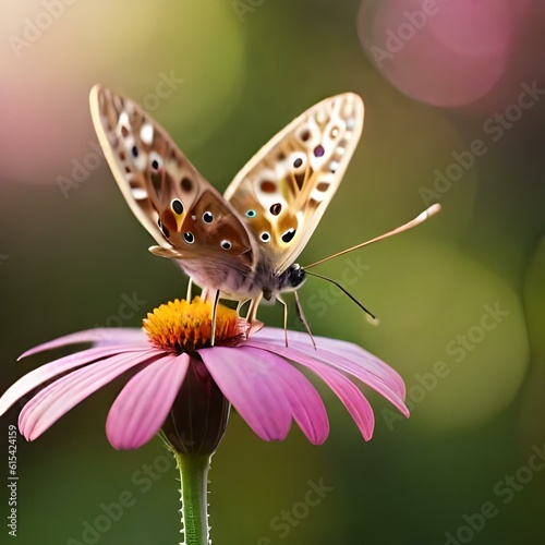 butterfly on flower AI GENERATED