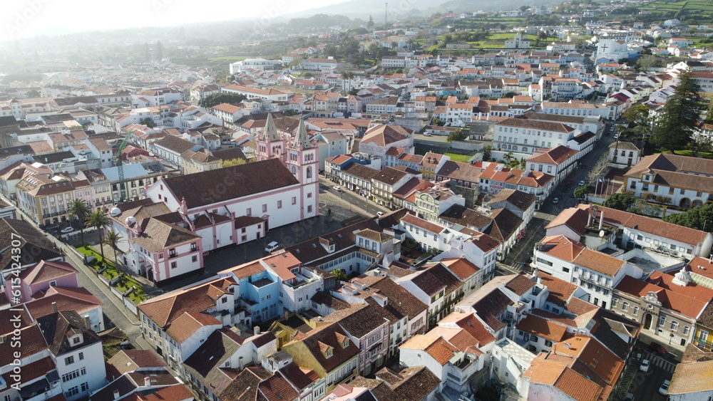 Foto aérea drone Terceira Islas Azores , Portugal