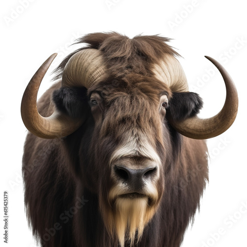 muskox cow isolated