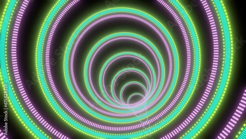 neon looping tunnel for your videos