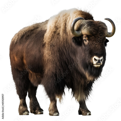 muskox cow isolated photo