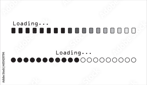 Loading bar progress icons, System software update and upgrade concept. Vector illusration gradation colour icon.