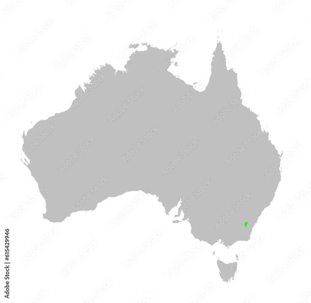 Vector map of the state of Australian Capital Territory highlighted