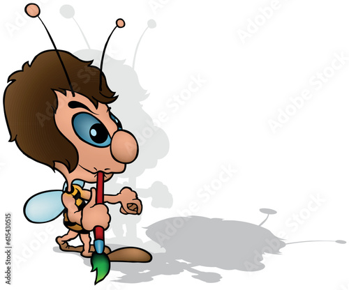 Walking Bee with a Paintbru...
