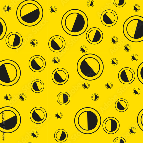 Vector yellow and black geometric pattern. Seamless geometric background. For printing wallpaper, gift wrapping paper,, bed linen, textile, fabric, cover, bags prints