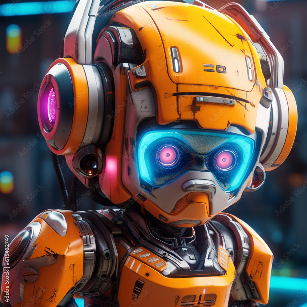 orange robot toy